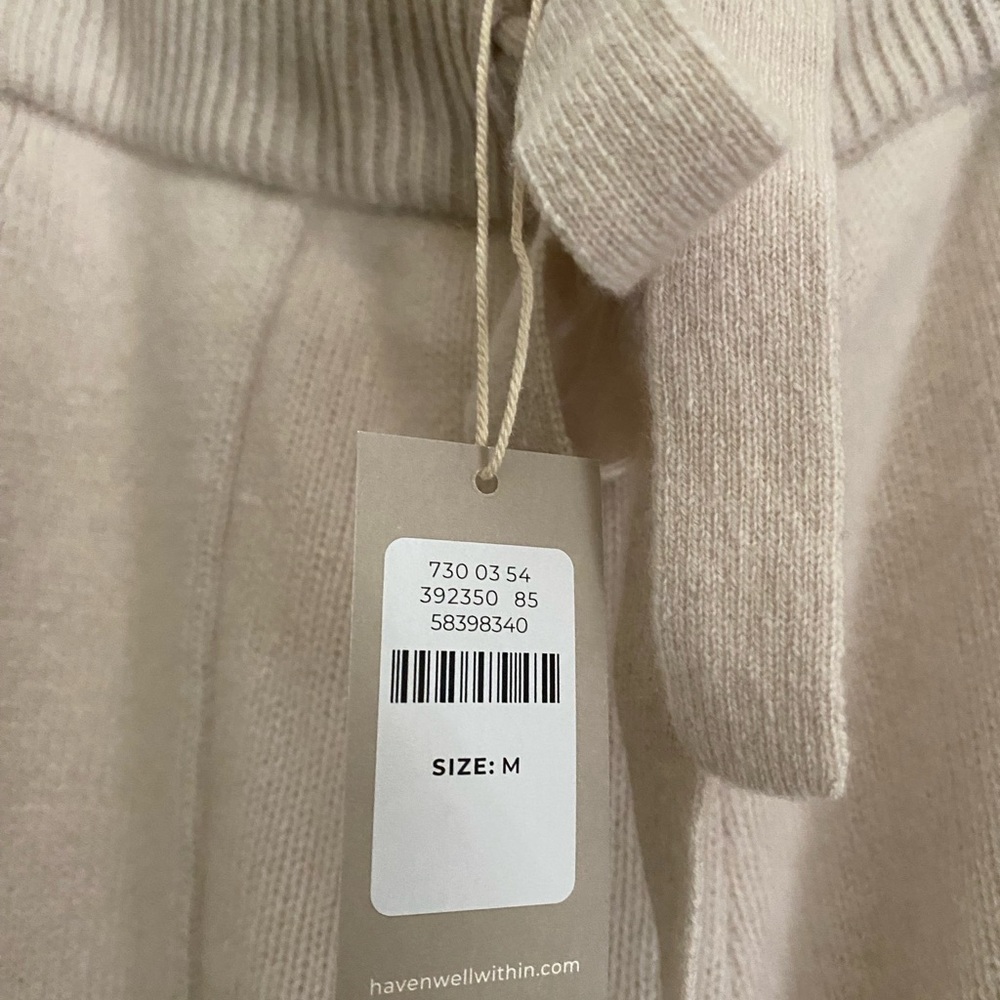 Cashmere Cargo Joggers Cream NWT Medium - Picture 3 of 6